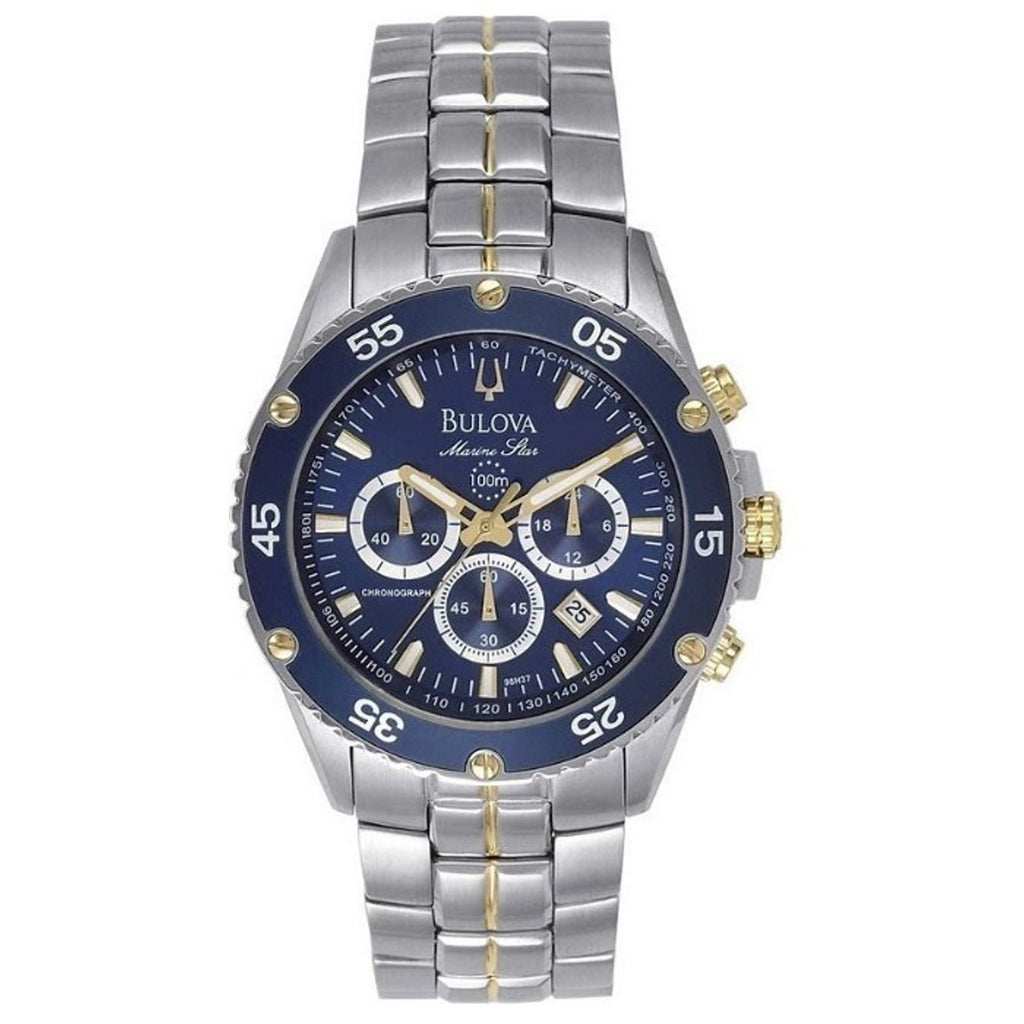 NEW RARE Bulova Men's Marine Star Two-Tone Watch 98B400