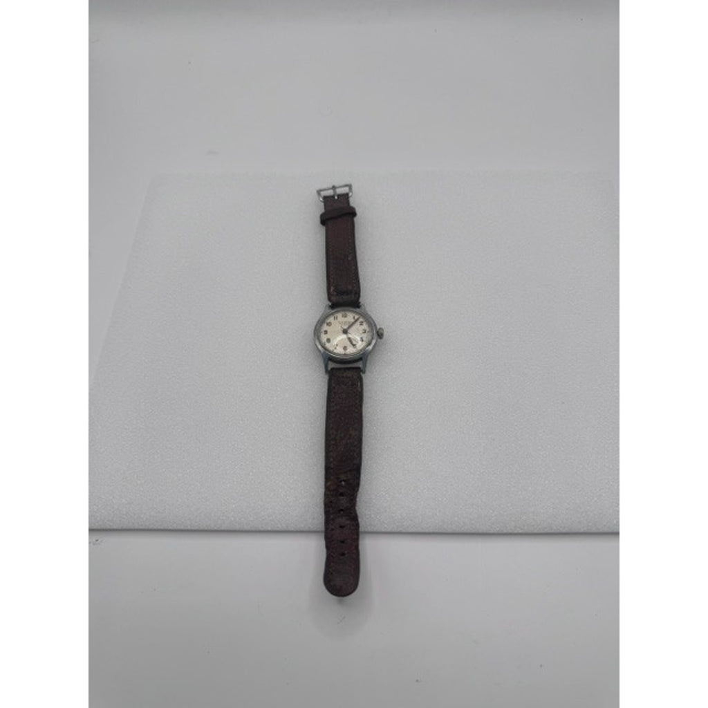 Vintage Swiss Made Tevo Incabloc Mens Mechanical Watch military-style, 1940s–50s