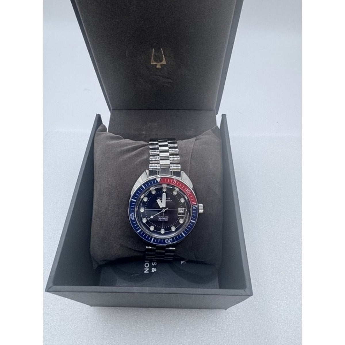 Bulova Oceanographer Blue Dial Stainless Men's Automatic Watch 41mm 96B477