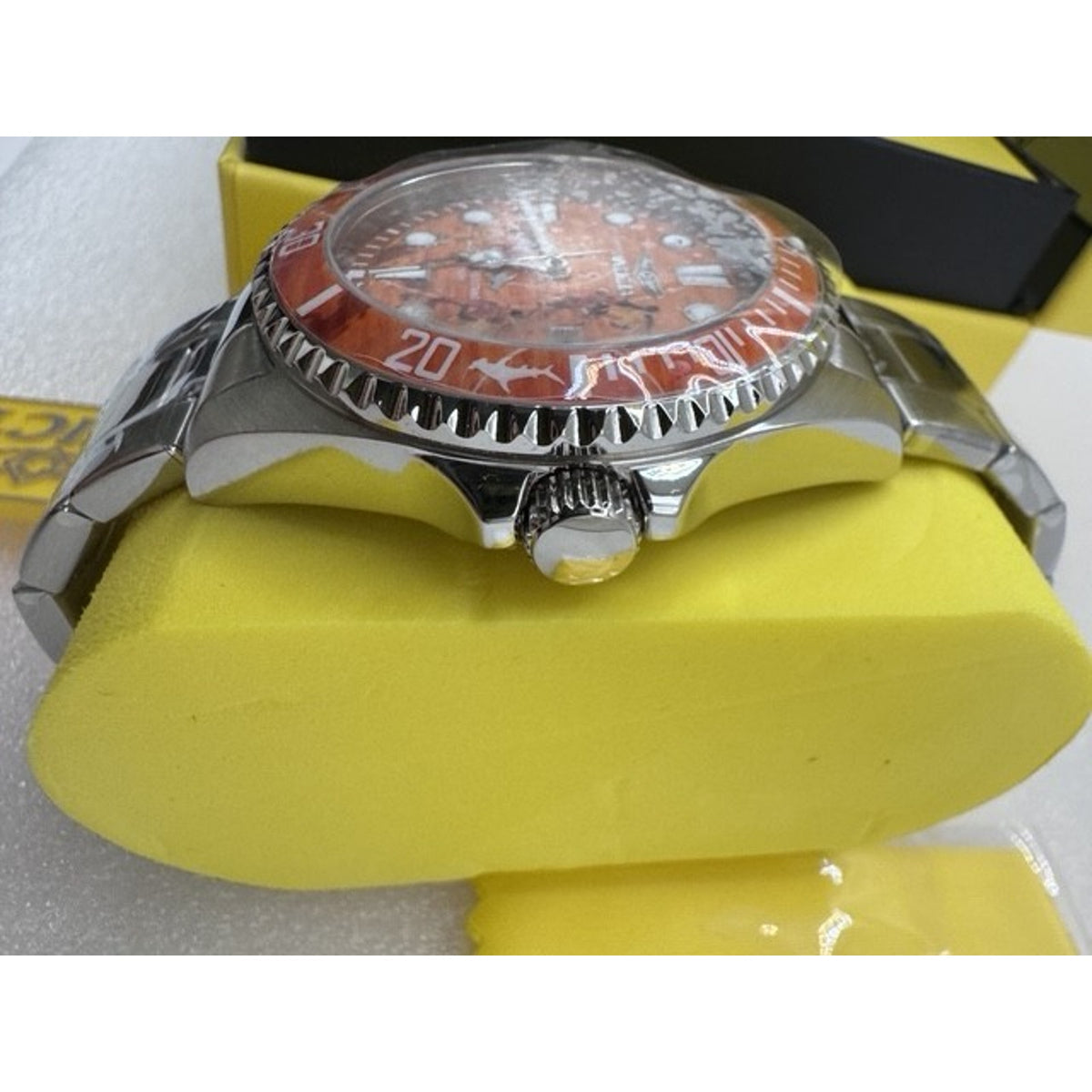 invicta pro diver visions Basketball 43mm quartz 100m orange dial ss 51057