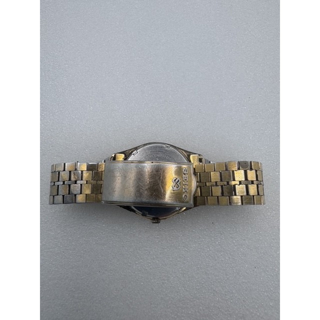 RARE VINTAGE SEIKO SQ 6923-7000 QUARTZ DAY/DATE GOLD ON GOLD JAPAN WATCH