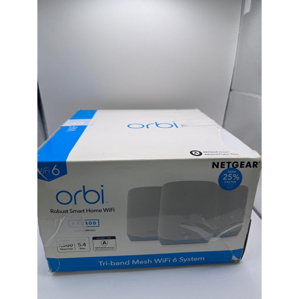 Netgear Orbi RBK763-100NAR AX5400 Mesh 1 Router + 2 Satellites Certified