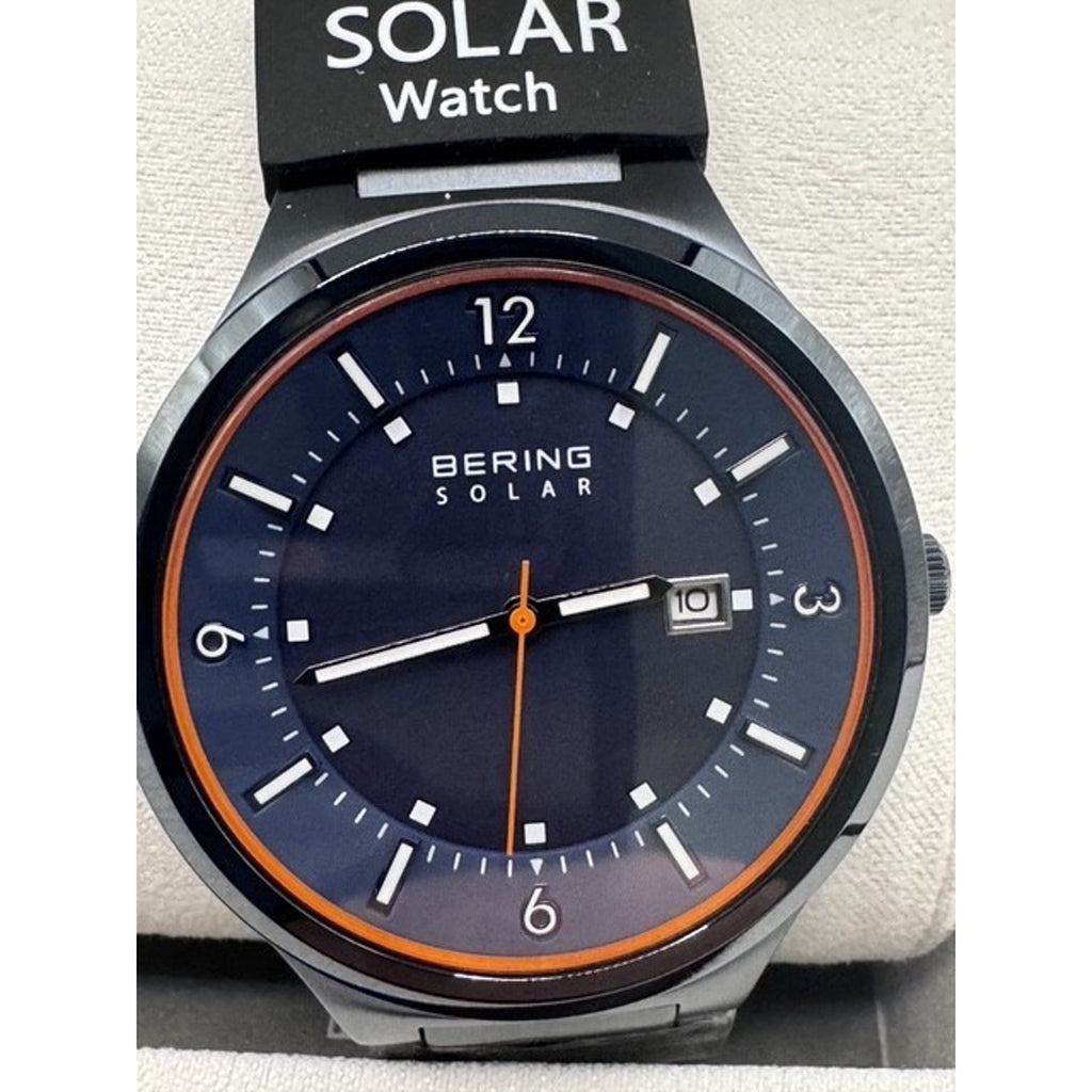 Bering Slim Solar Black Dial 42mm 5ATM Men s Watch 14442-797 MSRP $279