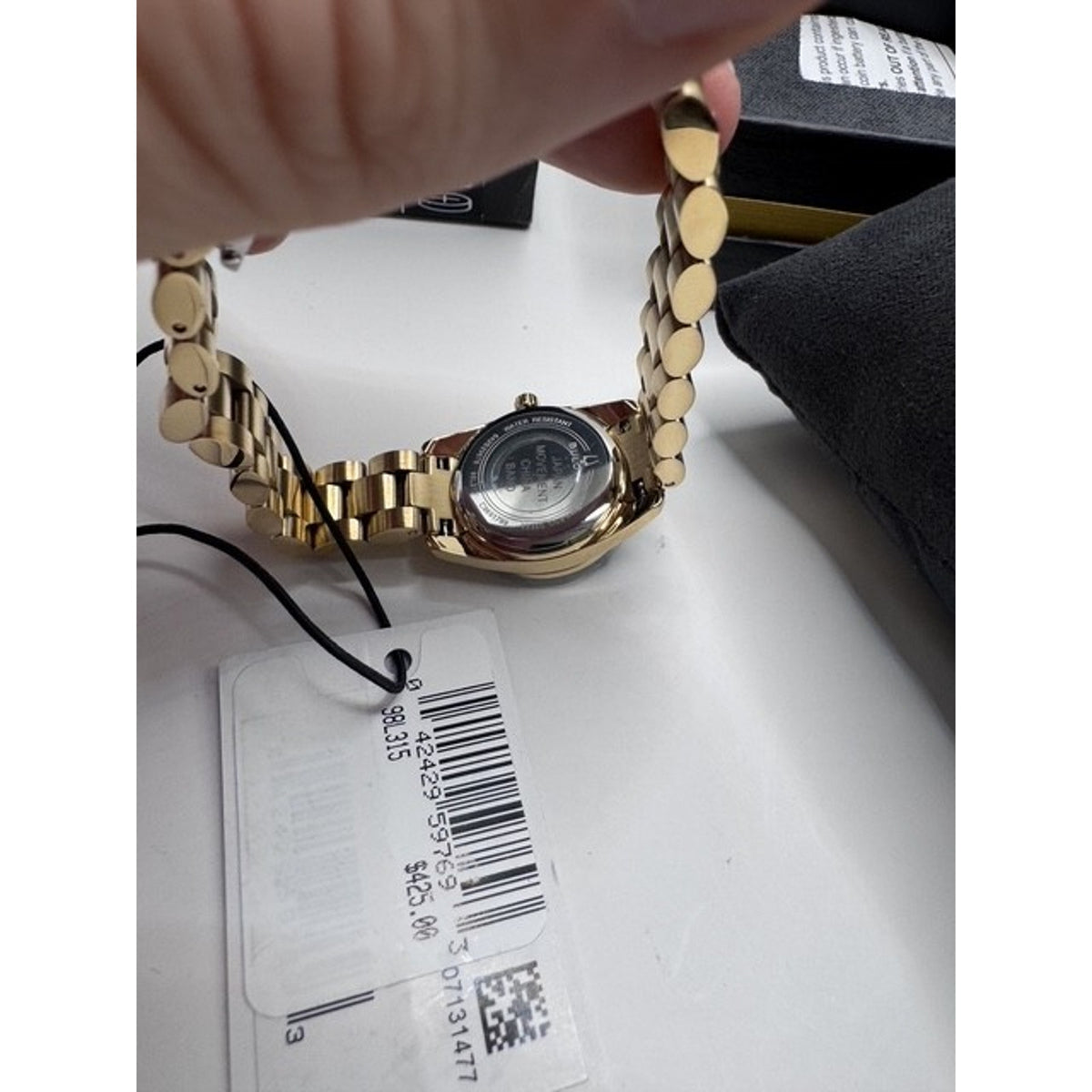 Bulova Classic Gemmed Diamond Stainless Steel Quartz Women's Watch - 98L315
