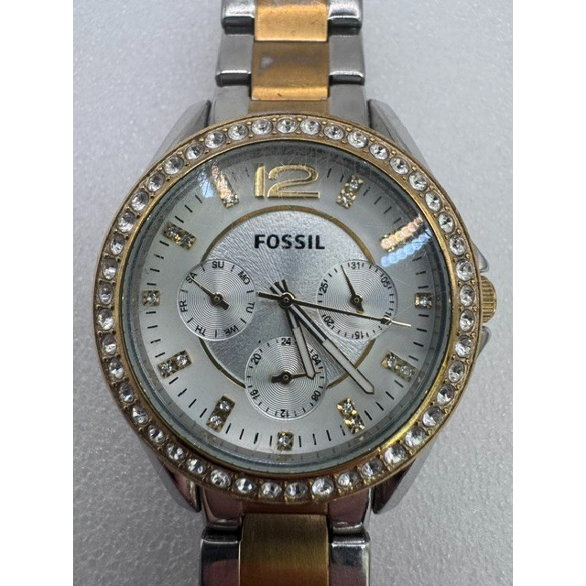 Fossil ES3204 Riley Multifunction Two-Tone Stainless Steel Watch