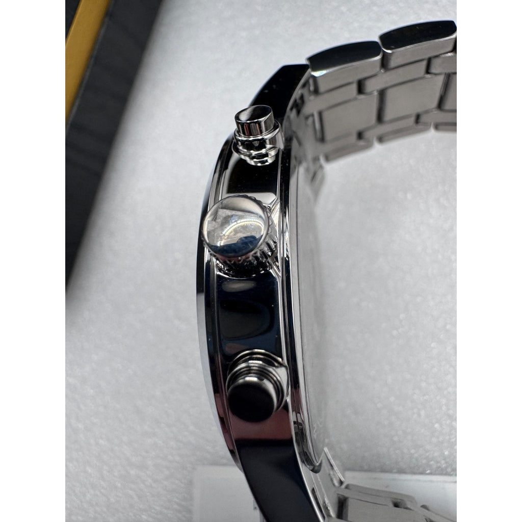Bulova Men's Chronograph Date Silver Stainless Steel Quartz Watch 43MM 96B305