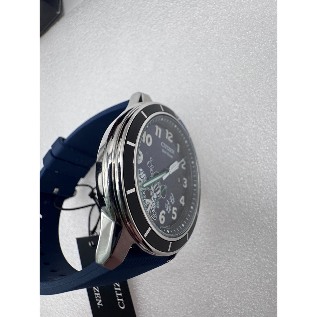 Citizen AW1529-81W Disney Mickey Mouse Eco-Drive Blue Dial Stainless Men's Watch