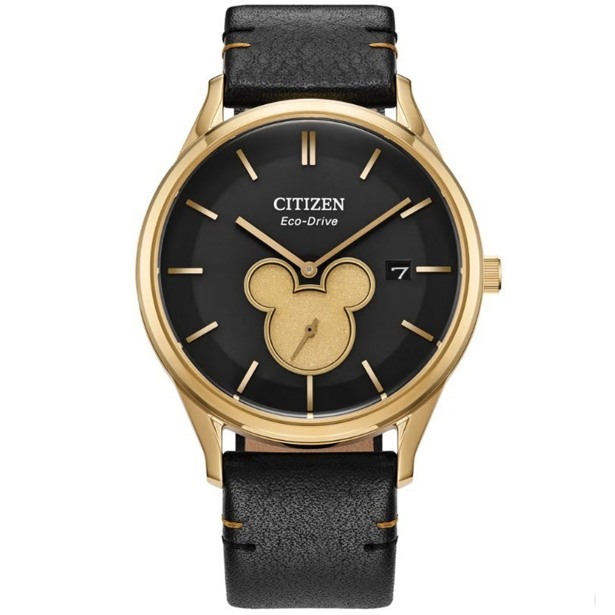 Citizen BV1132-16W Disney Mickey Mouse Unisex Black Dial Leather EcoDrive Watch