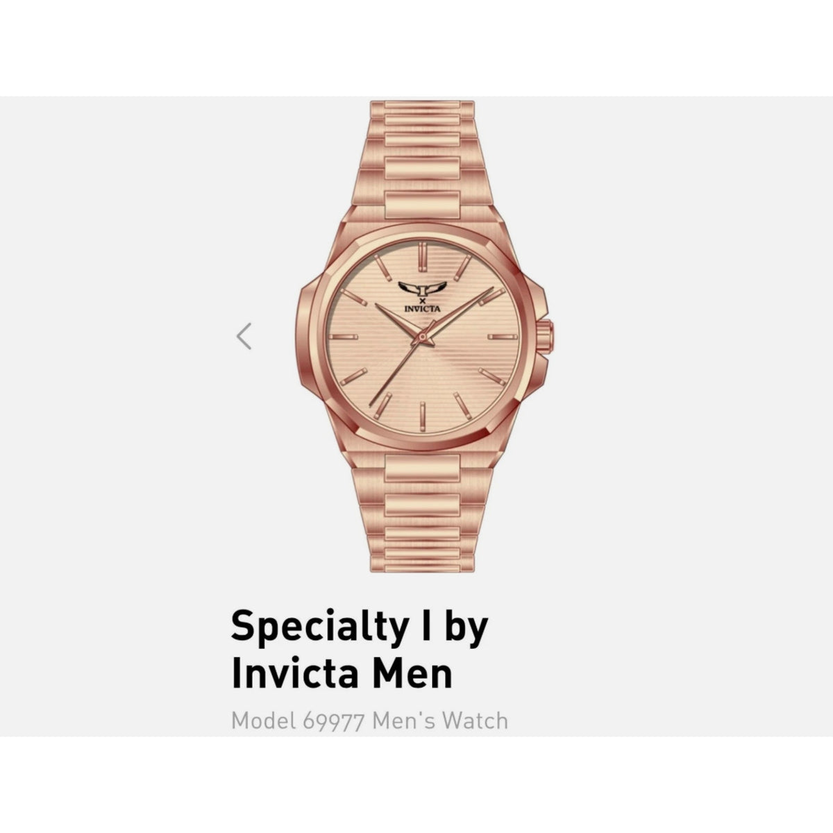 Invicta Specialty I by Invicta 69977 Men's Watch - 44mm, Rose Gold NEW W/Box