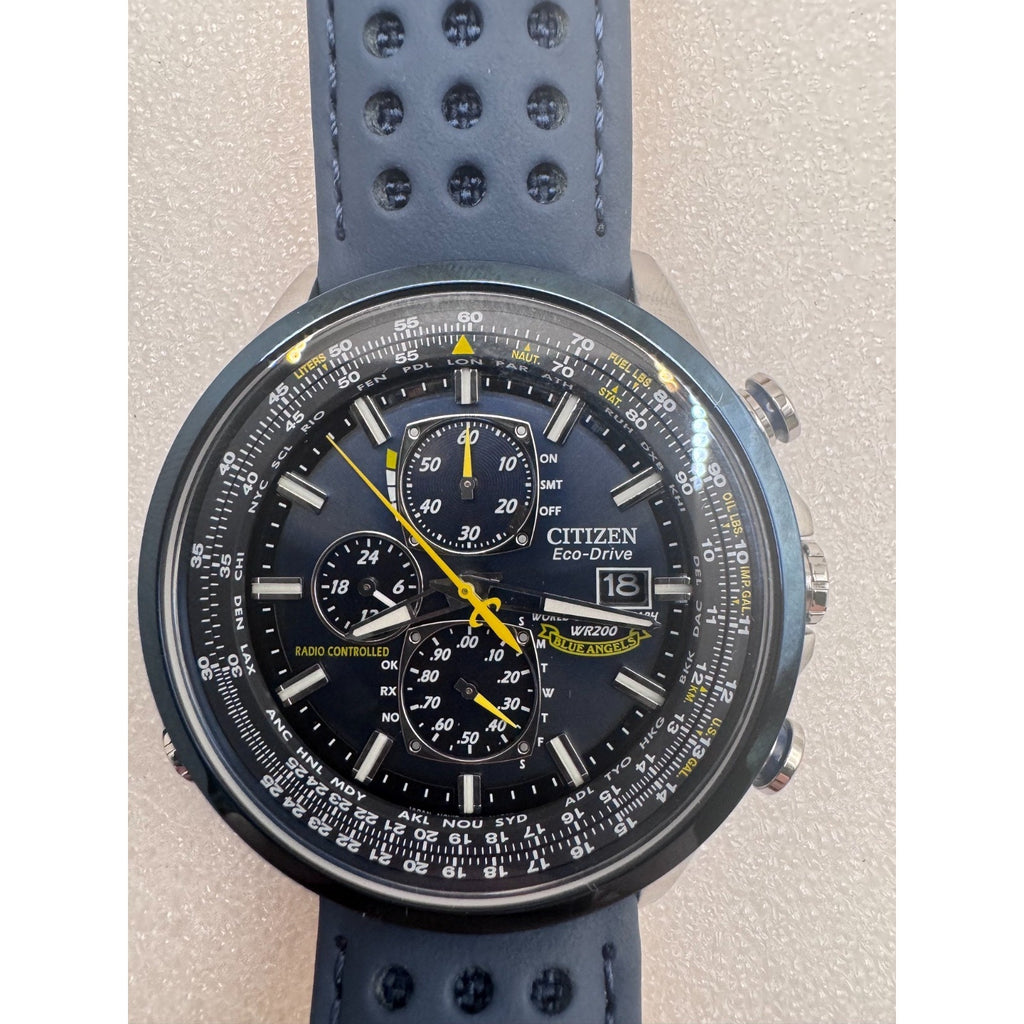 Citizen Men's Blue Angels World Chronograph Eco Drive Watch AT8020-03L NEW