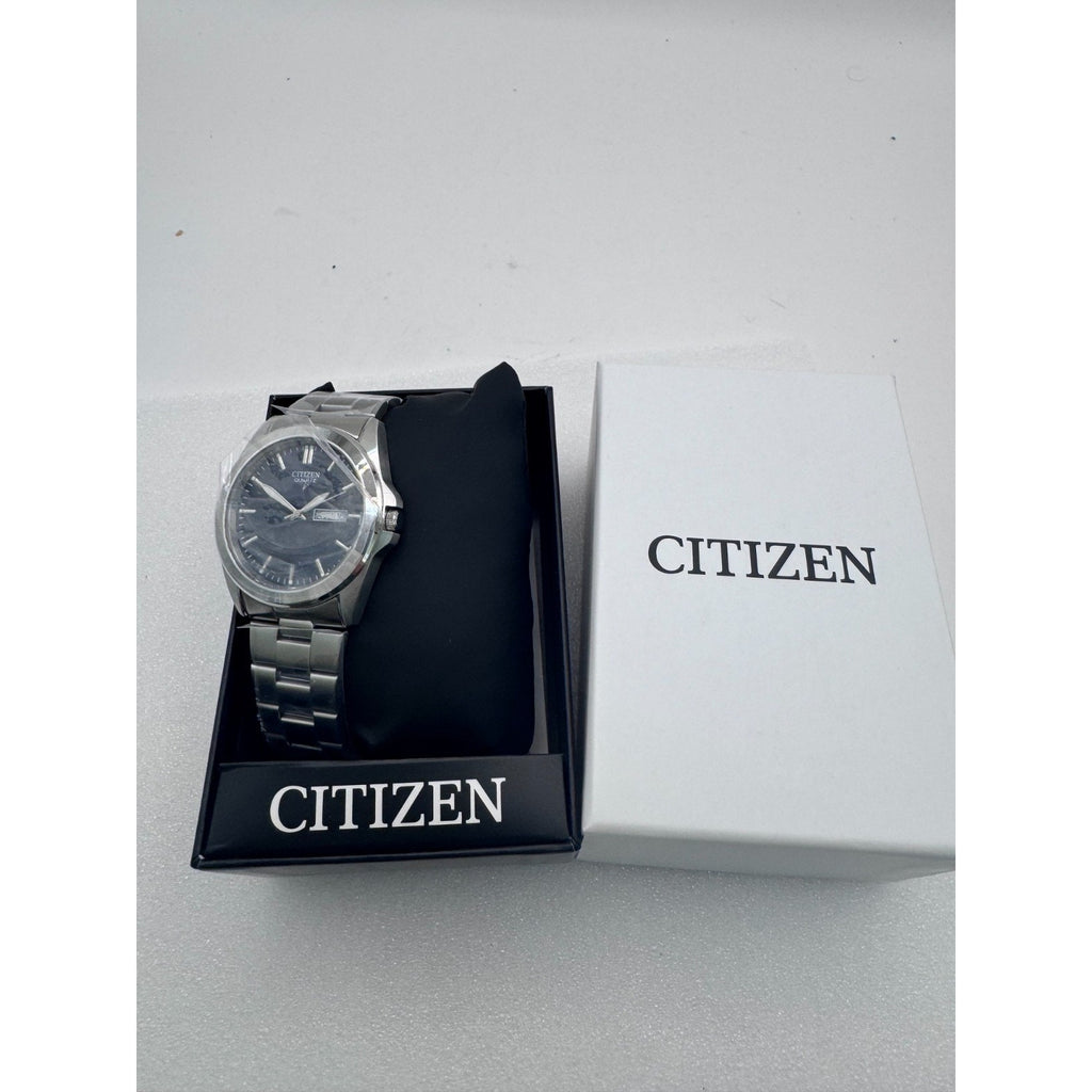 NEW W STICKERS Citizen Quartz Blue Dial Stainless Steel Men's Watch BF0580-57L