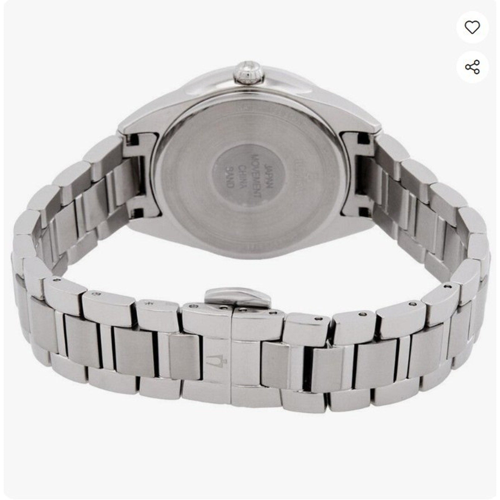 Bulova 96R243 (MSRP $595) Blue Dial Diamonds Stainless Ladies Watch