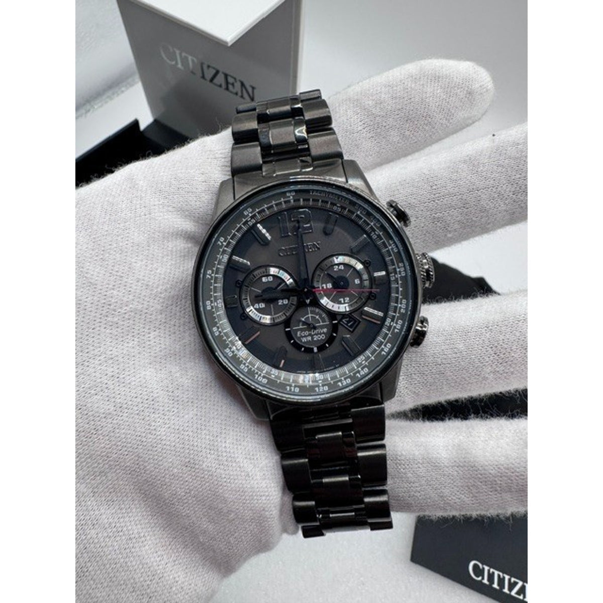 Citizen Nighthawk Chronograph Charcoal Grey Dial Men's Watch CA4377-53H
