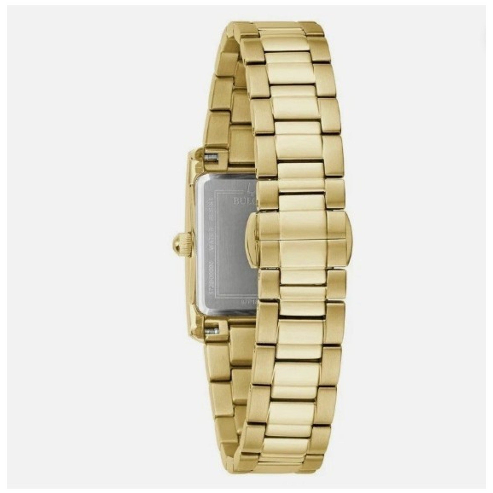 NEW Bulova 97P181 Ladies MOP Diamond Dial Gold Stainless Classic Tank Watch