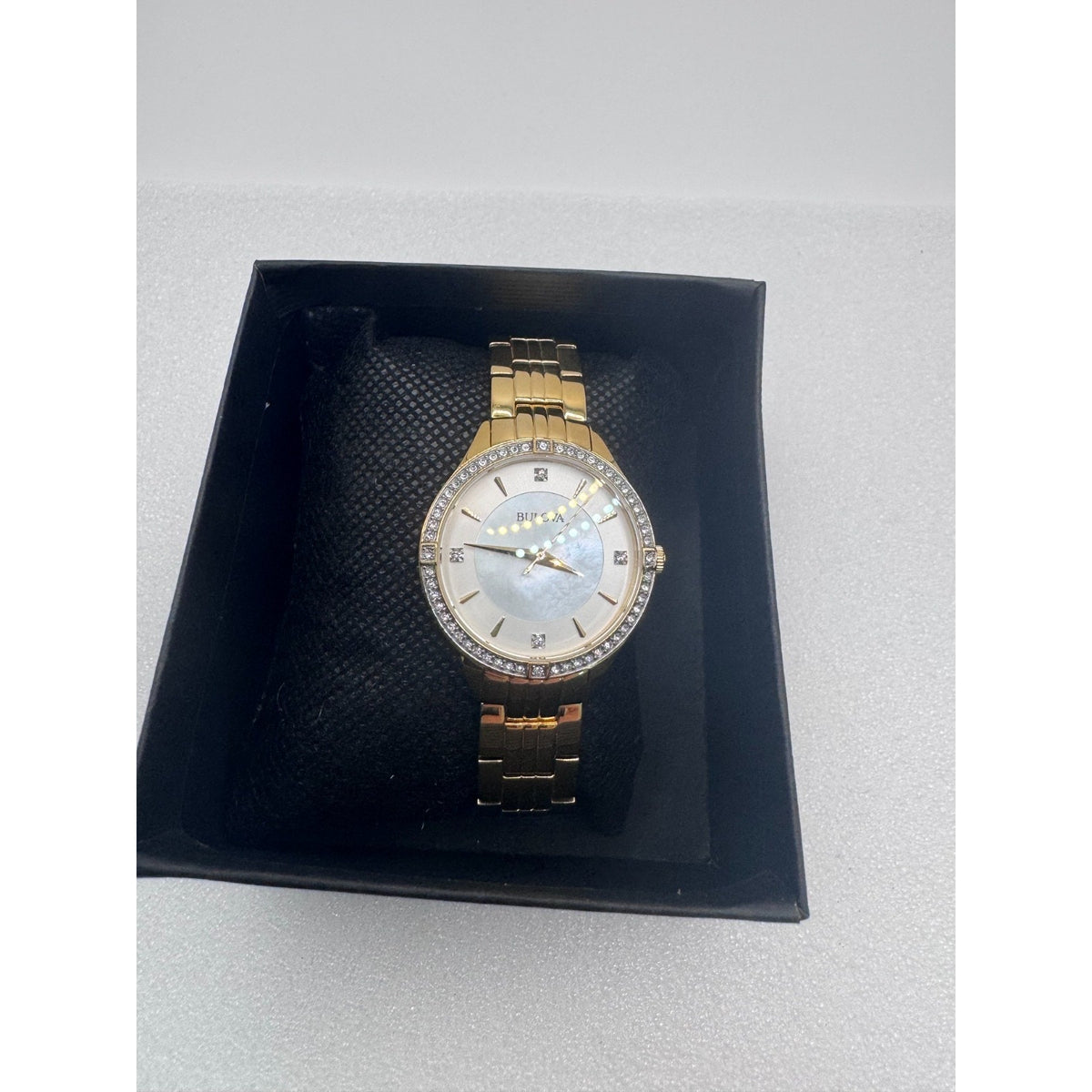Bulova Women's Quartz Gold-Tone Watch 32mm 98L274 $365 MSRP