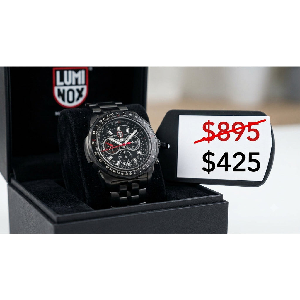 NEW Luminox F-22 Raptor Black Titanium Men's Quartz Watch XA.9272