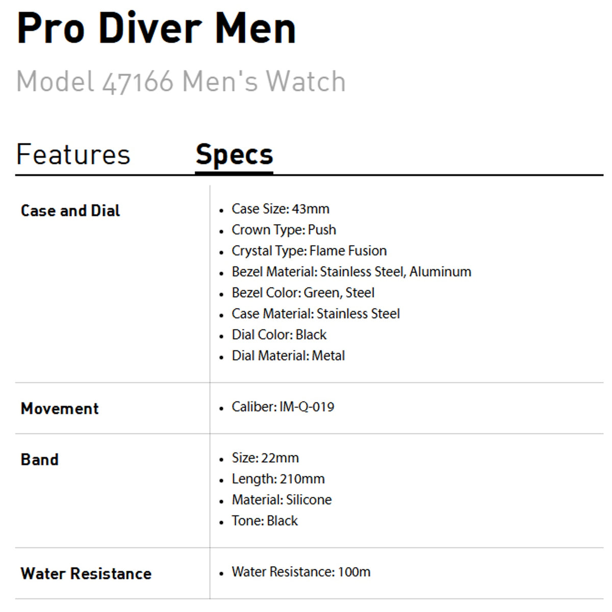 Invicta Pro Diver Shark 47166 43mm Green Bezel Black Dial Silicone Strap $249