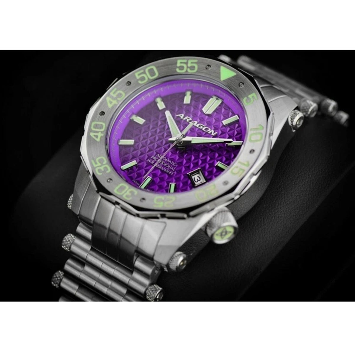 ARAGON Sea Charger G2 NH35 Automatic 44mm Purple 24 Jewels