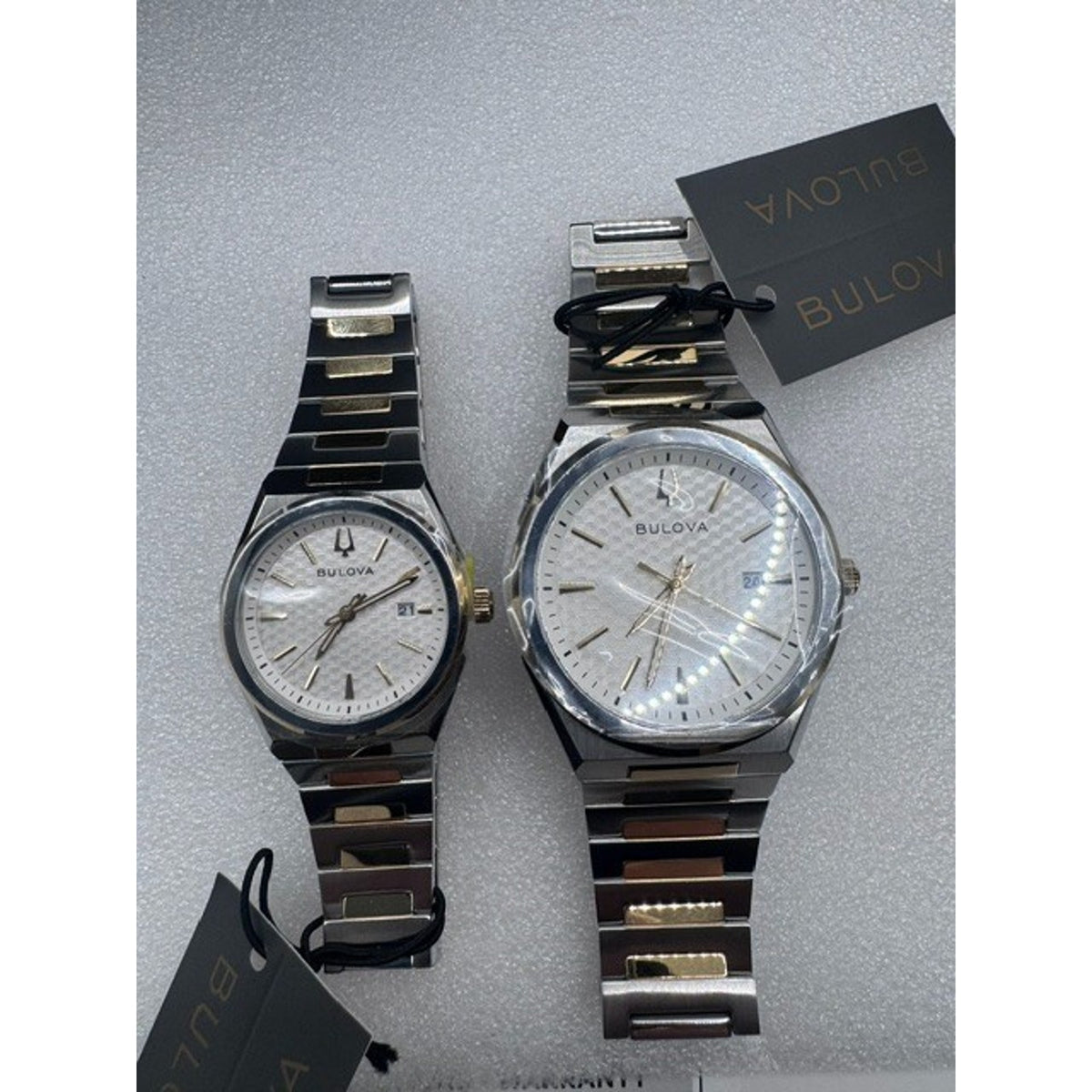 Bulova Couple Watch Classic Two Tone Stainless Steel Quartz Her & His Matching