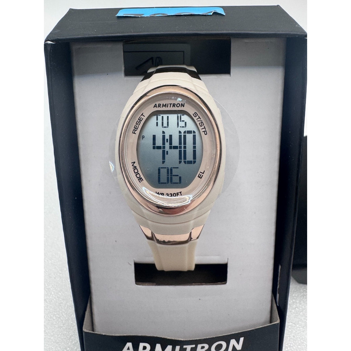 Armitron Pro Sport Watch MS061(R) beige gold WR 100m Alarm Chrono