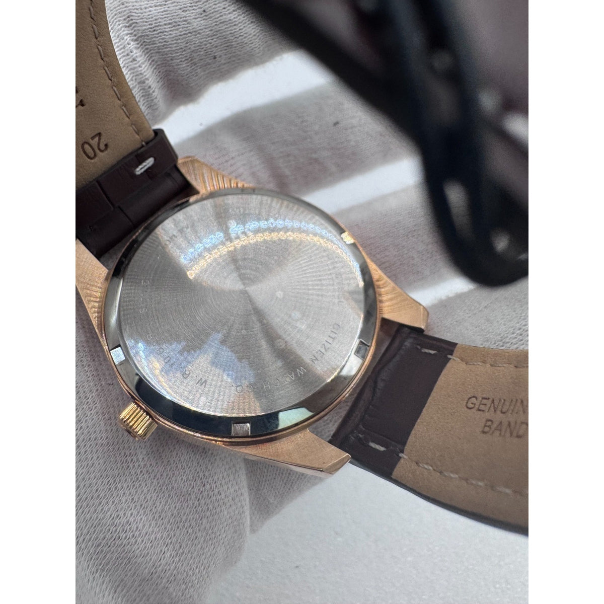 Citizen Men's Dress Quartz Rose Gold PVD Wrist Watch BI1033-04E WITH STICKERS