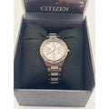 Citizen Eco-Drive Ladies Watch Two-Tone Stainless Steel Crystal Accents