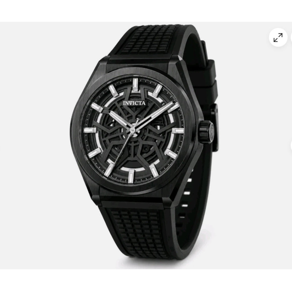 Invicta Speedway Rim Men's Watch - 46mm 70057 Black W/Black Silicone Band New