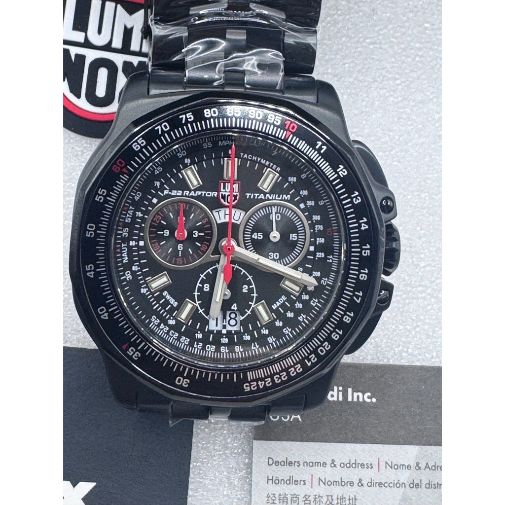 NEW Luminox F-22 Raptor Black Titanium Men's Quartz Watch XA.9272