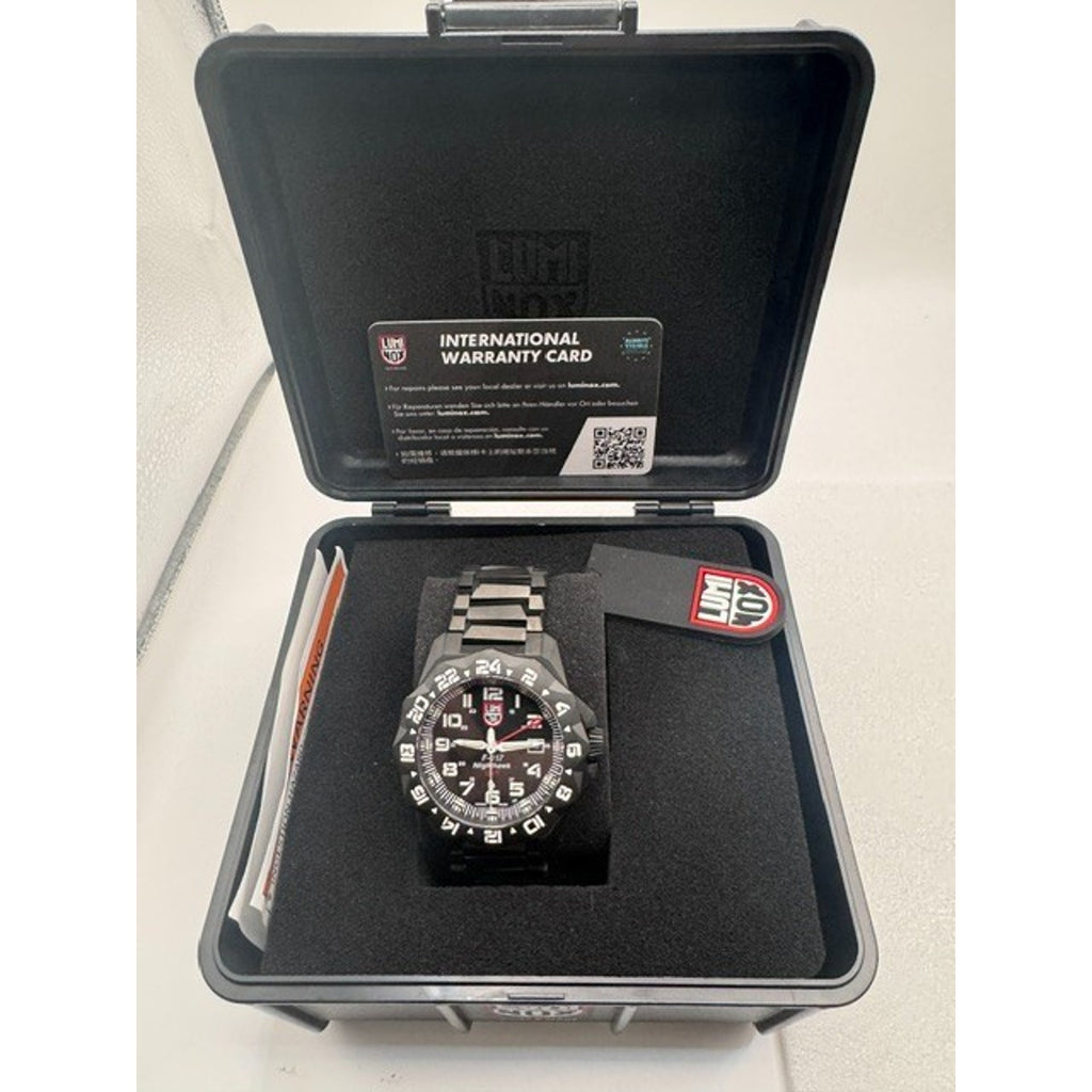 NEW Luminox F-117 Nighthawk GMT Gunmetal Divers Quartz Men's Watch XA.6422
