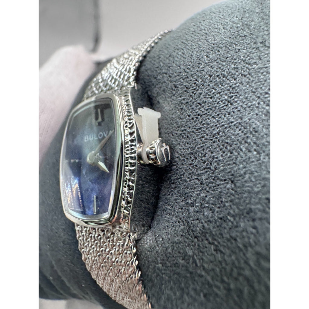 Bulova Classic Blue Dial Women's Quartz Watch 96L343 new with stickers $495 MSRP