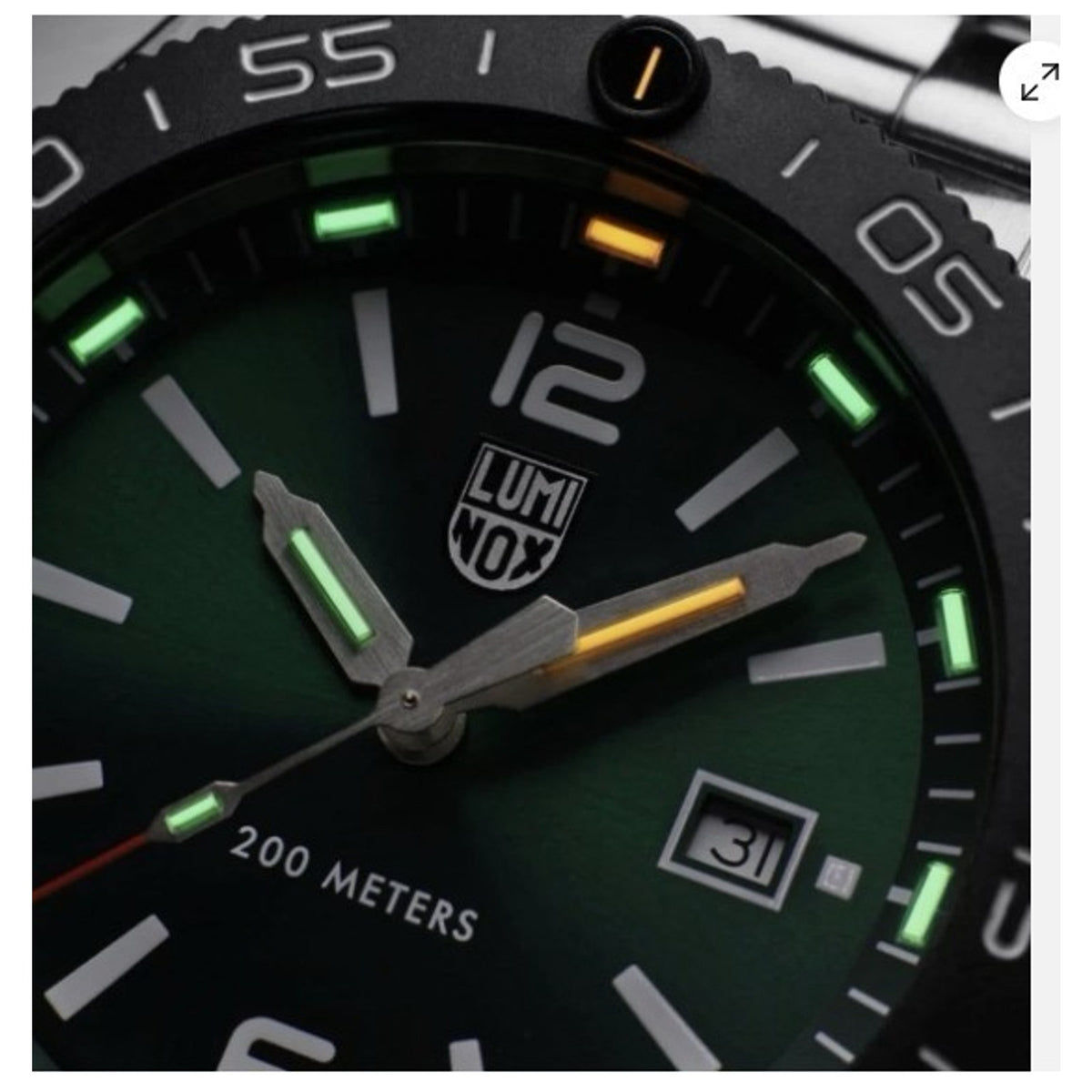 Luminox Pacific Diver Green Dial Tritium Stainless Mens 44mm SWISS Watch XS.3137