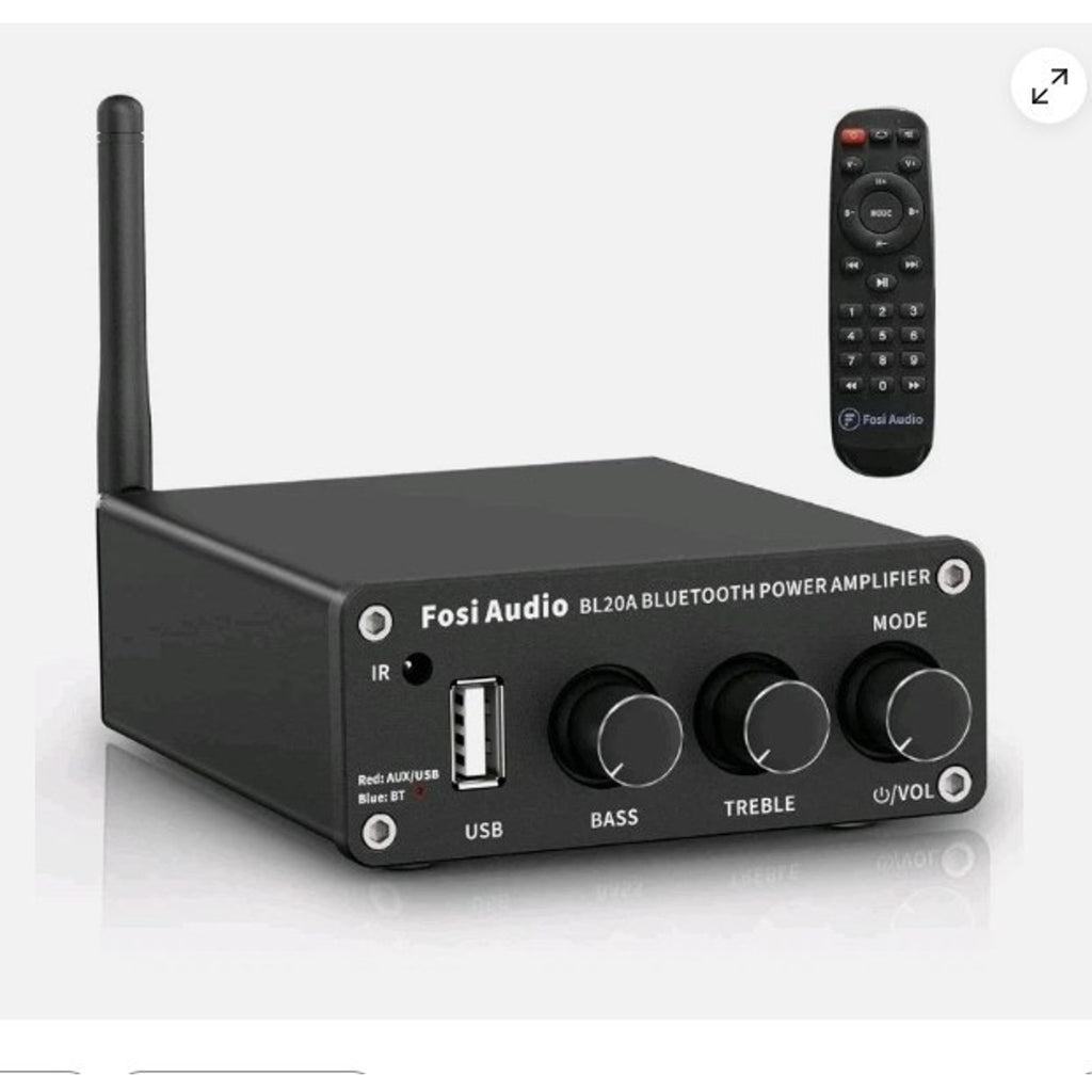 Fosi Audio BL20A Bluetooth 5.0 Home Audio Stereo Amplifier Remote Control 200W