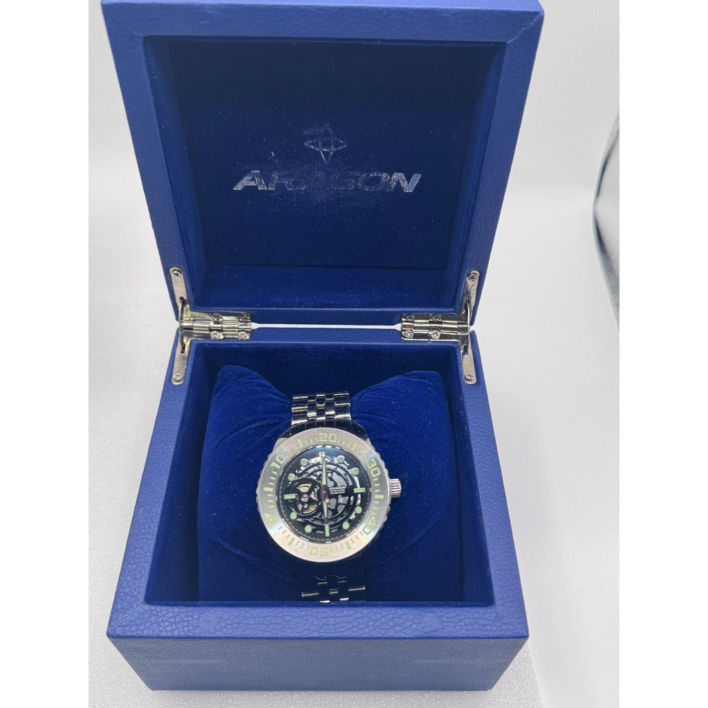 ARAGON DIVEMASTER EVO SKELETON BLACK 45MM WATCH