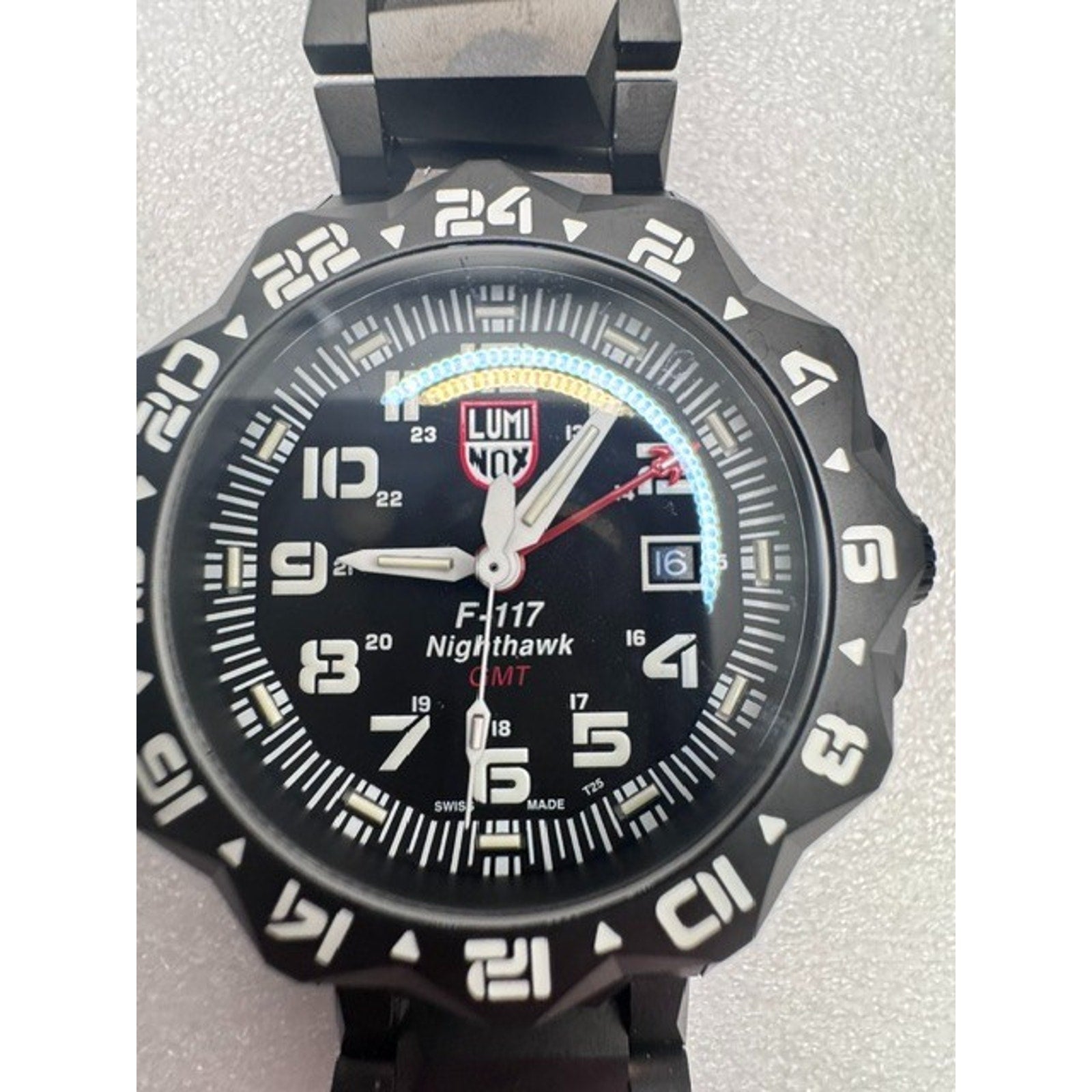 NEW Luminox F-117 Nighthawk GMT Gunmetal Divers Quartz Men's Watch XA.6422
