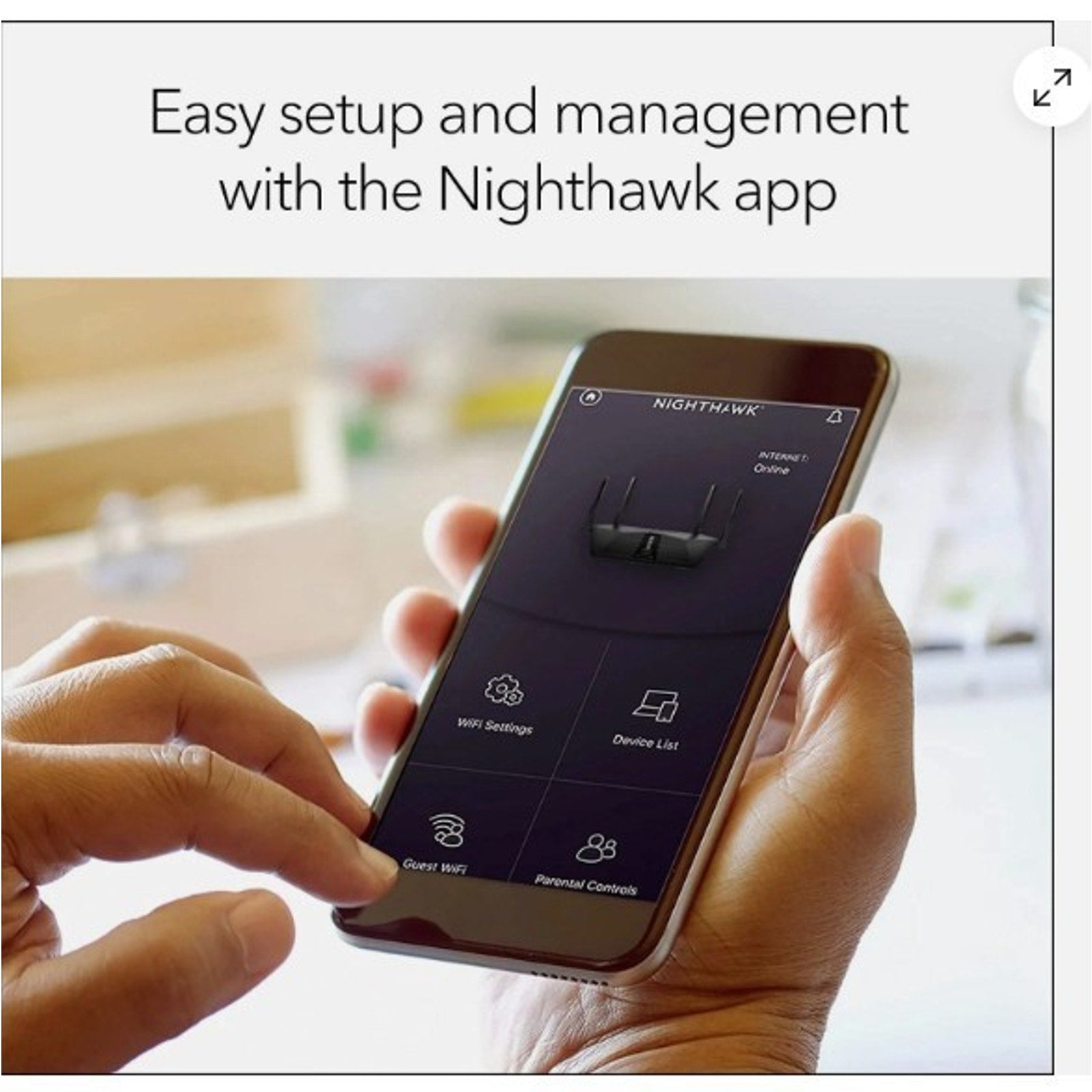 NETGEAR Nighthawk AX6 6-Stream AX5400 WiFi 6 Dual-Band Router Black RAX50-100NAS