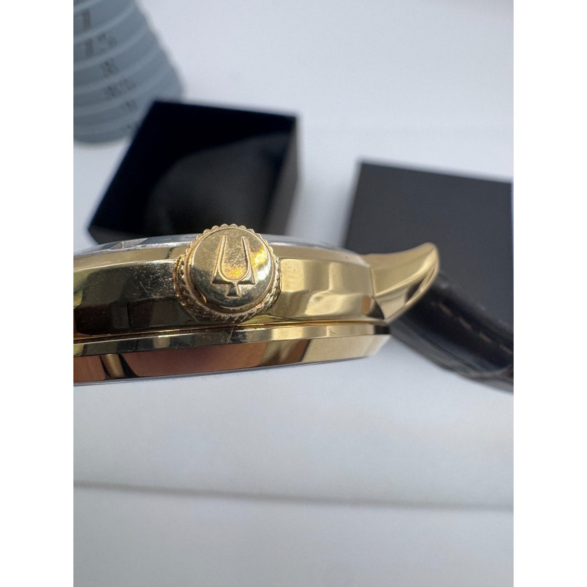 BULOVA Sutton Automatic Gold Tone Skeleton Unisex Watch NEW W IMPERF