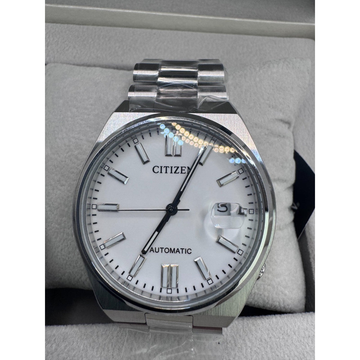New-Citizen Tsuyosa NJ0150-81A Automatic White Dial Stainless Steel Men’s Watch