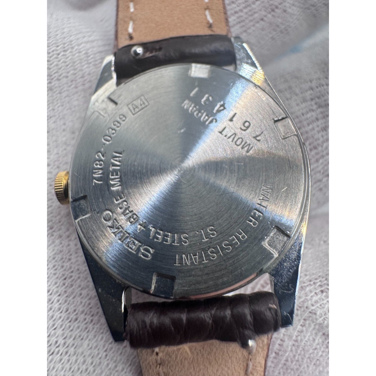 vintage seiko Women’s Quartz Watch 7NB2-0399 22mm New Battery Working -f194