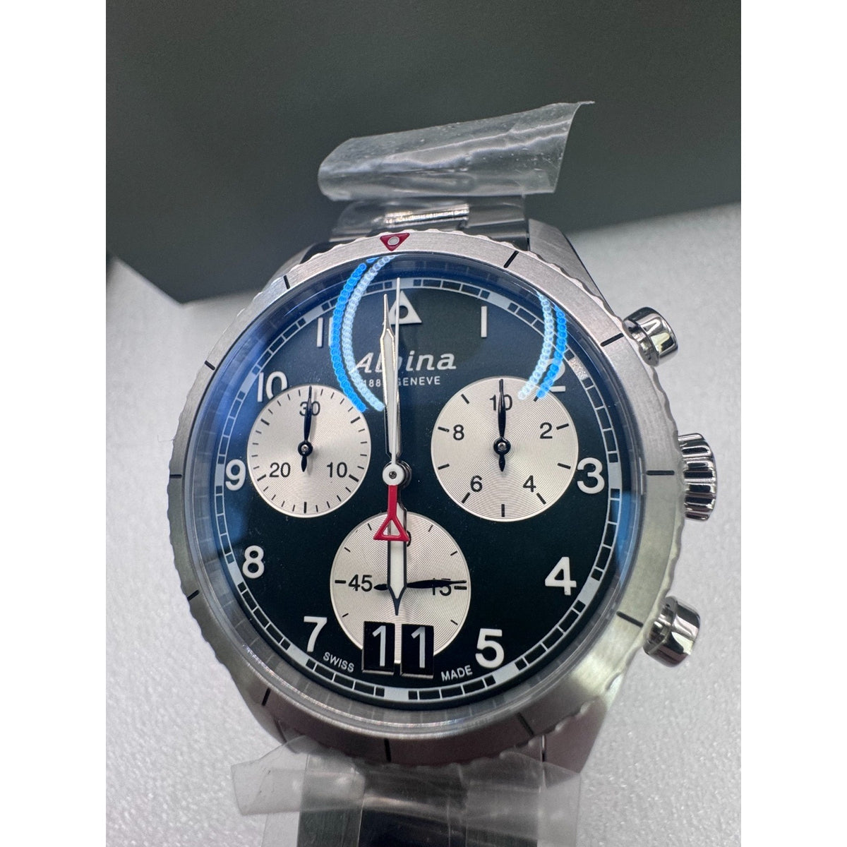Alpina Startimer Pilot Chronograph AL-372WB4S26B Swiss Made Unworn Box