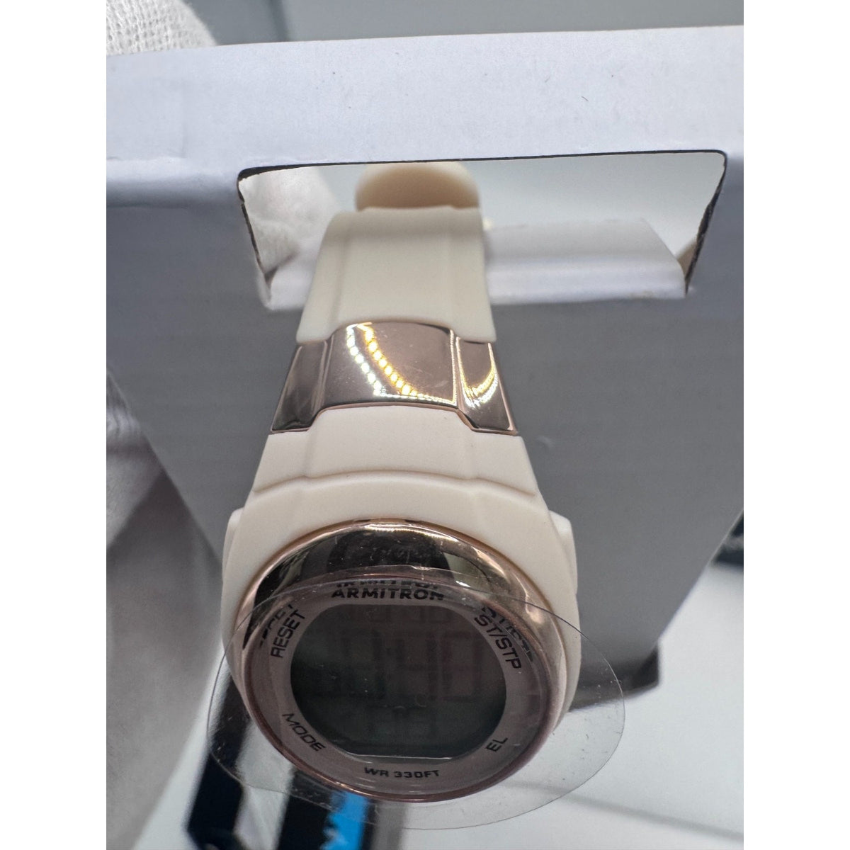 Armitron Pro Sport Watch MS061(R) beige gold WR 100m Alarm Chrono