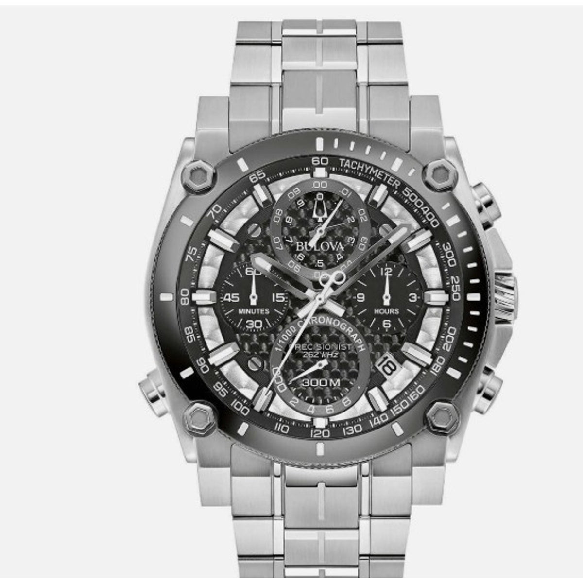 Bulova Precisionist Chronograph Stainless Steel Quartz Men's Watch 98B405