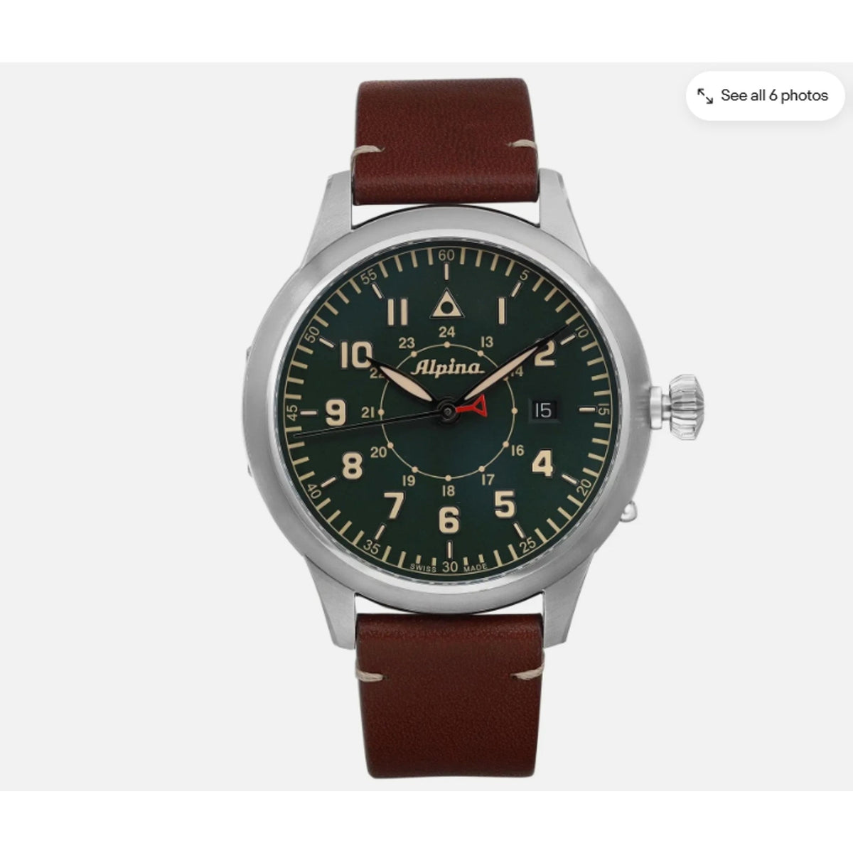 NEW RARE Alpina Startimer Pilot Heritage AL-525X4SH6 Automatic Swiss Men's Watch