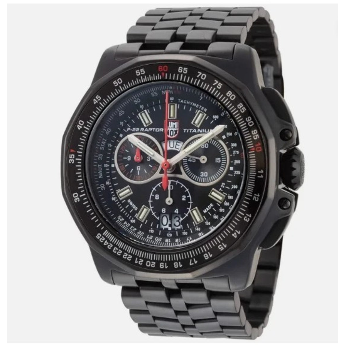 NEW Luminox F-22 Raptor Black Titanium Men's Quartz Watch XA.9272