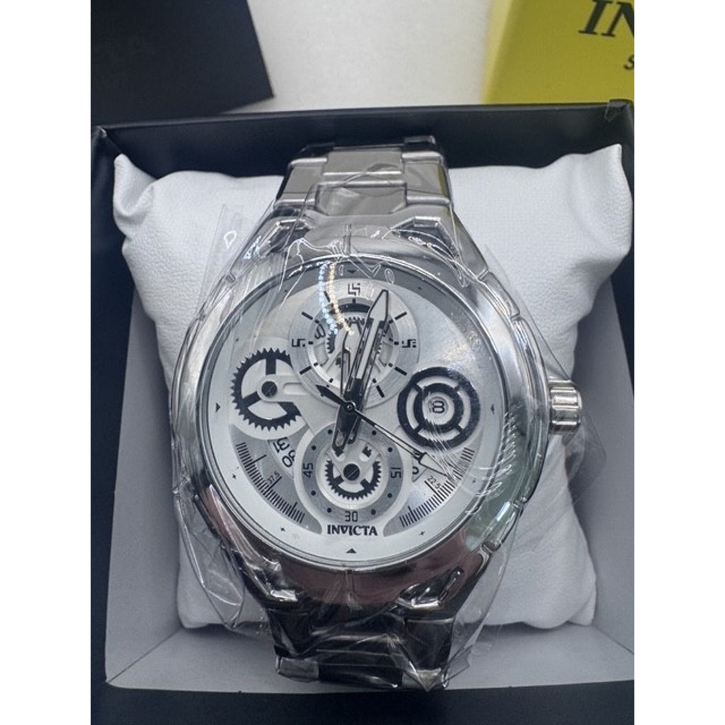 Invicta S1 Rally (79011) 44mm Men’s Quartz Watch - Silver Stainless Steel - NEW