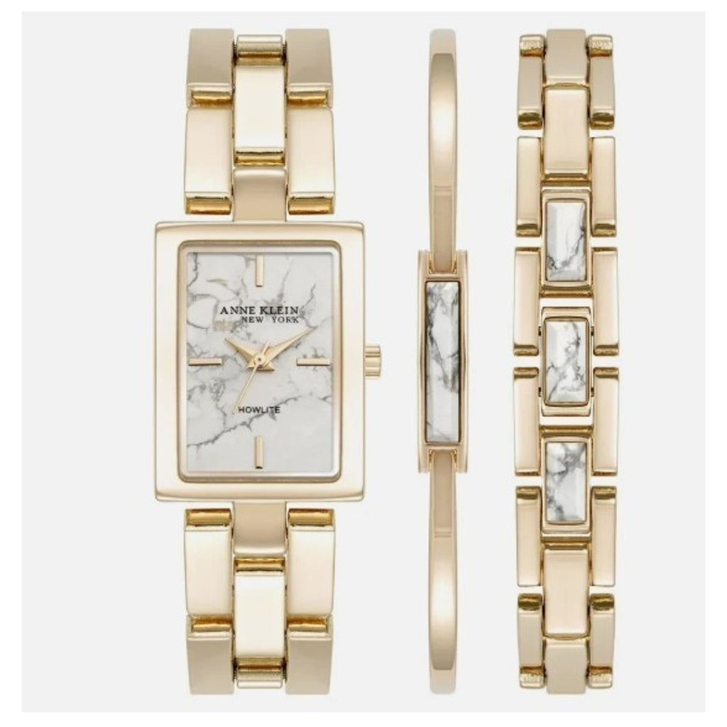 Anne Klein 12/7748HLST NY Ladies Howlite WATCH & BRACLET SET BRAND NEW!! In Box