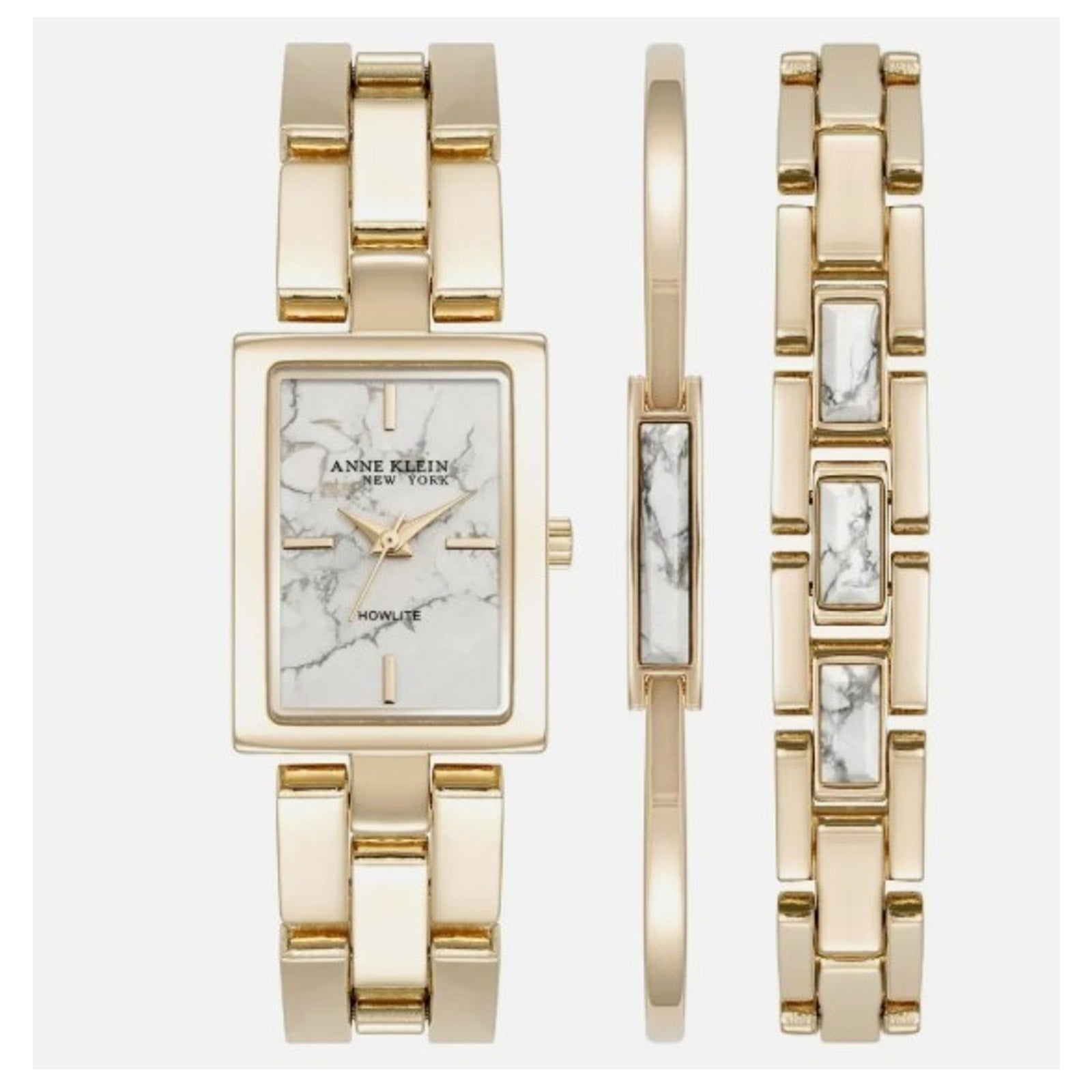 Anne Klein 12/7748HLST NY Ladies Howlite WATCH & BRACLET SET BRAND NEW!! In Box
