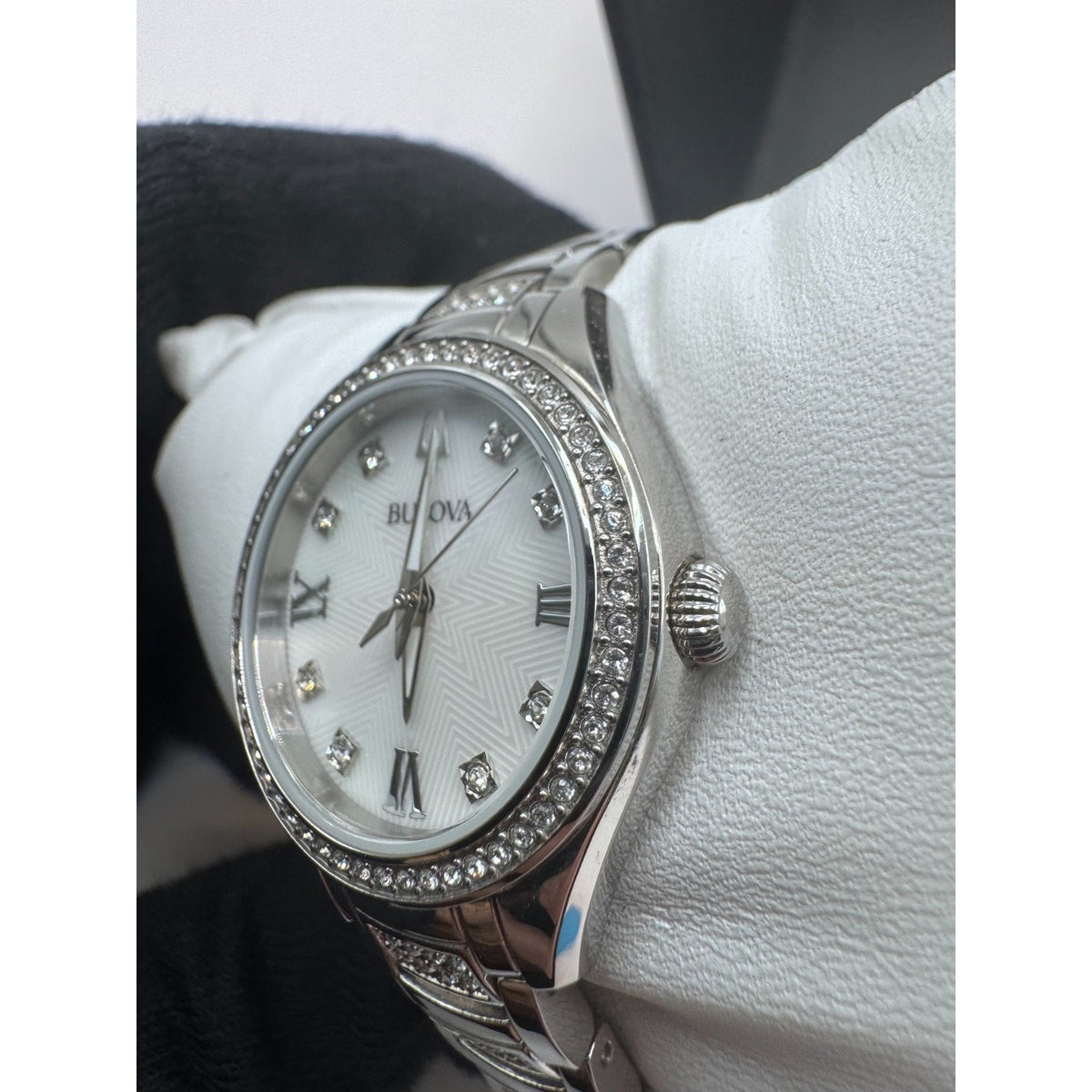 Bulova Women's Crystal MOP Dial Quartz Watch 96L311