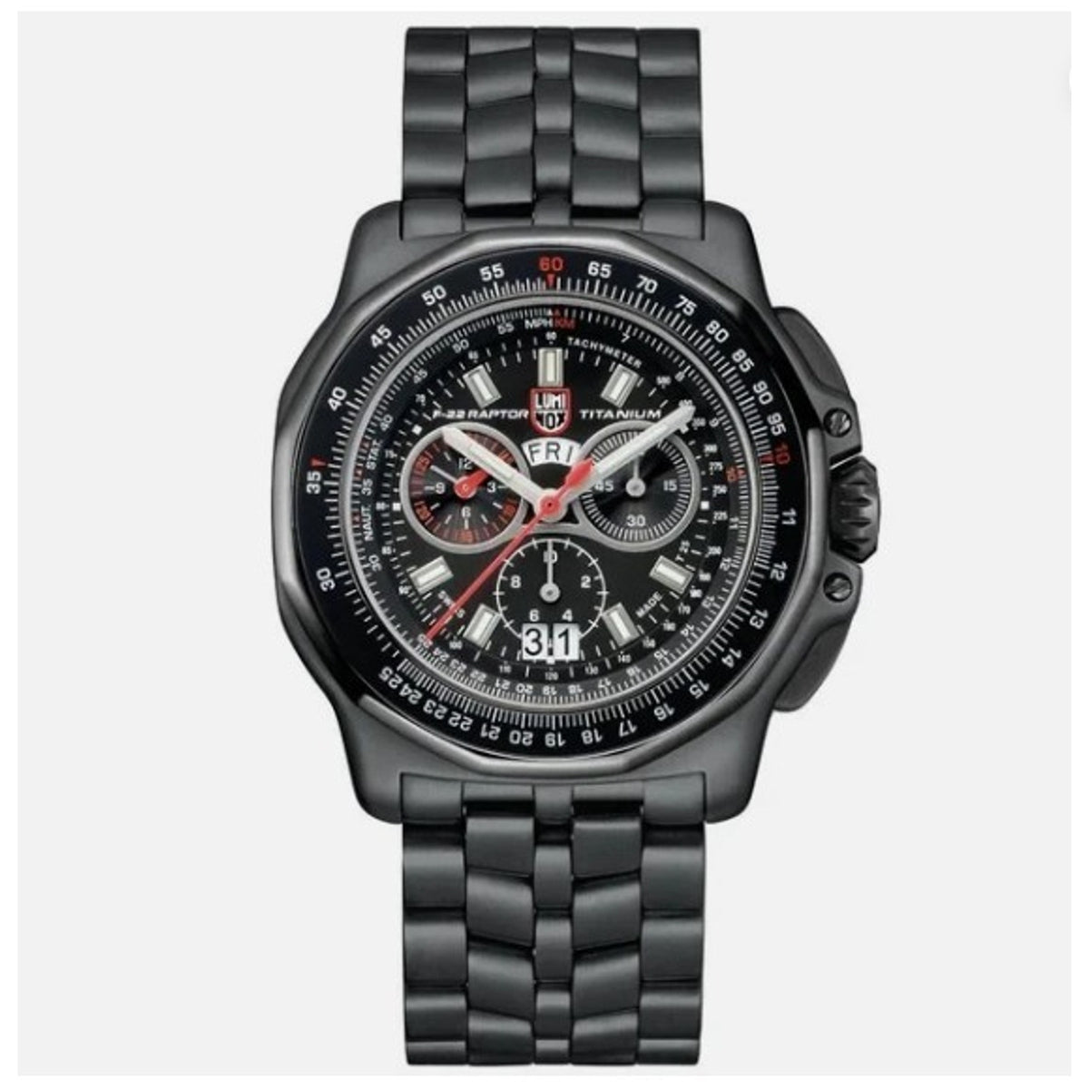 NEW Luminox F-22 Raptor Black Titanium Men's Quartz Watch XA.9272