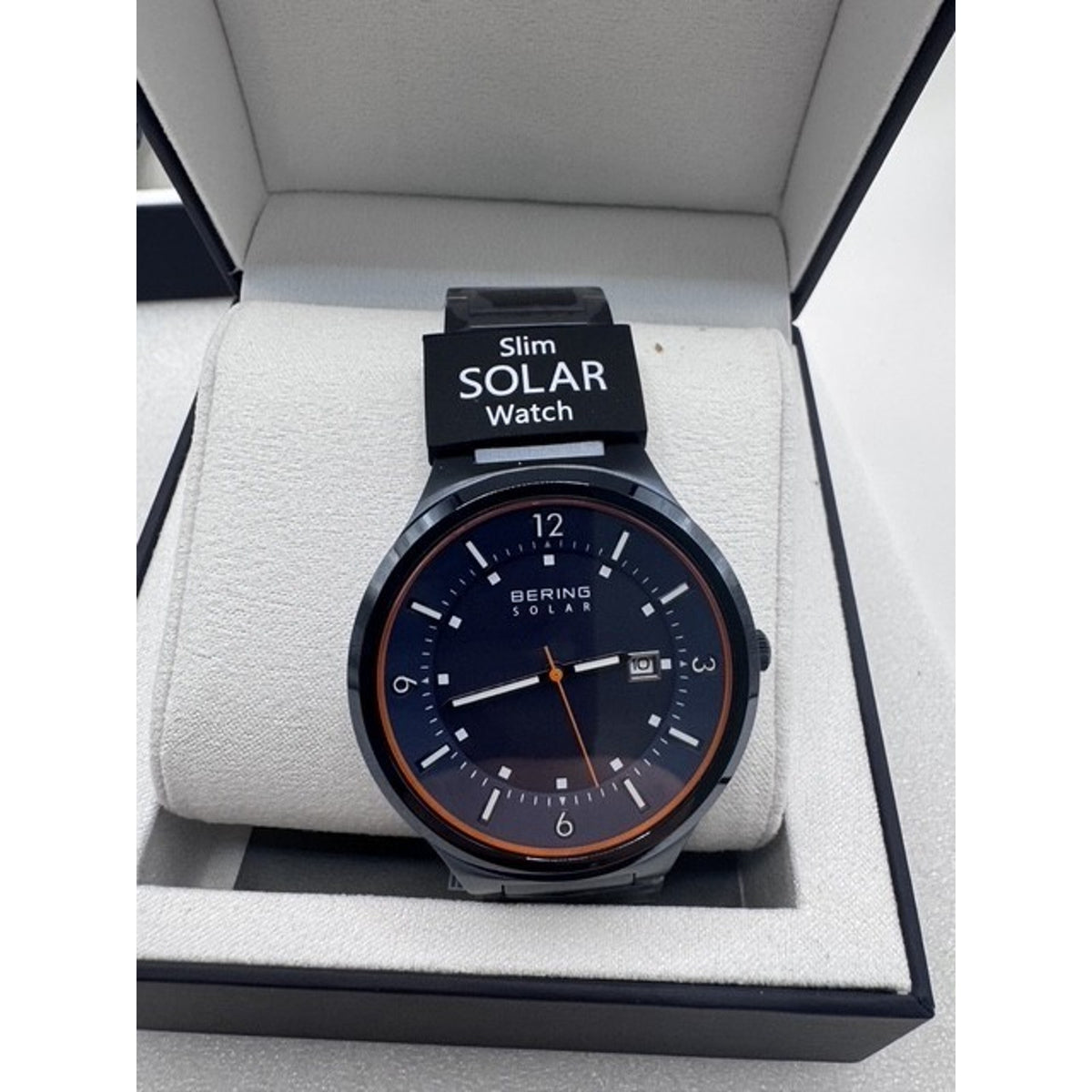 Bering Slim Solar Black Dial 42mm 5ATM Men s Watch 14442-797 MSRP $279