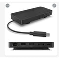 Lenovo USB-C Dual Display Travel Dock - 7 Ports Integrated USB-C Cable NEW